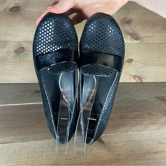 Dansko Womens size 37 shoes black leather poka dot slip on comfort loafers - Picture 6 of 8